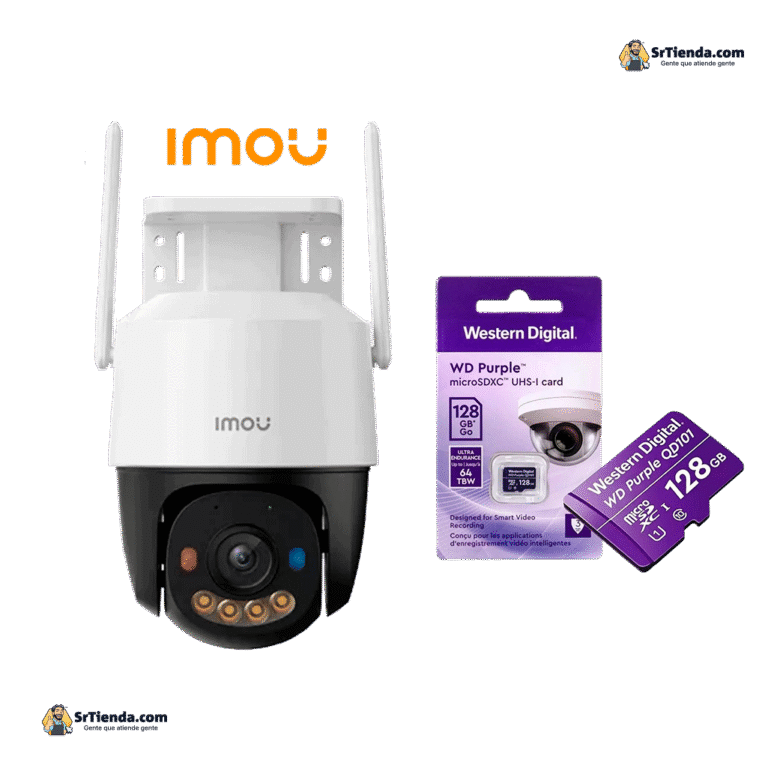 Cámara WiFi Hogar y Oficina de 5MP + Memoria microSD 128 GB WD Purple